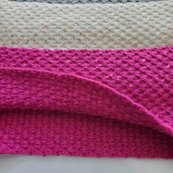 Accessory Depot Infinity Scarf Knitted 3 Pack‎ Magenta Gray Ivory - Picture 7 of 7